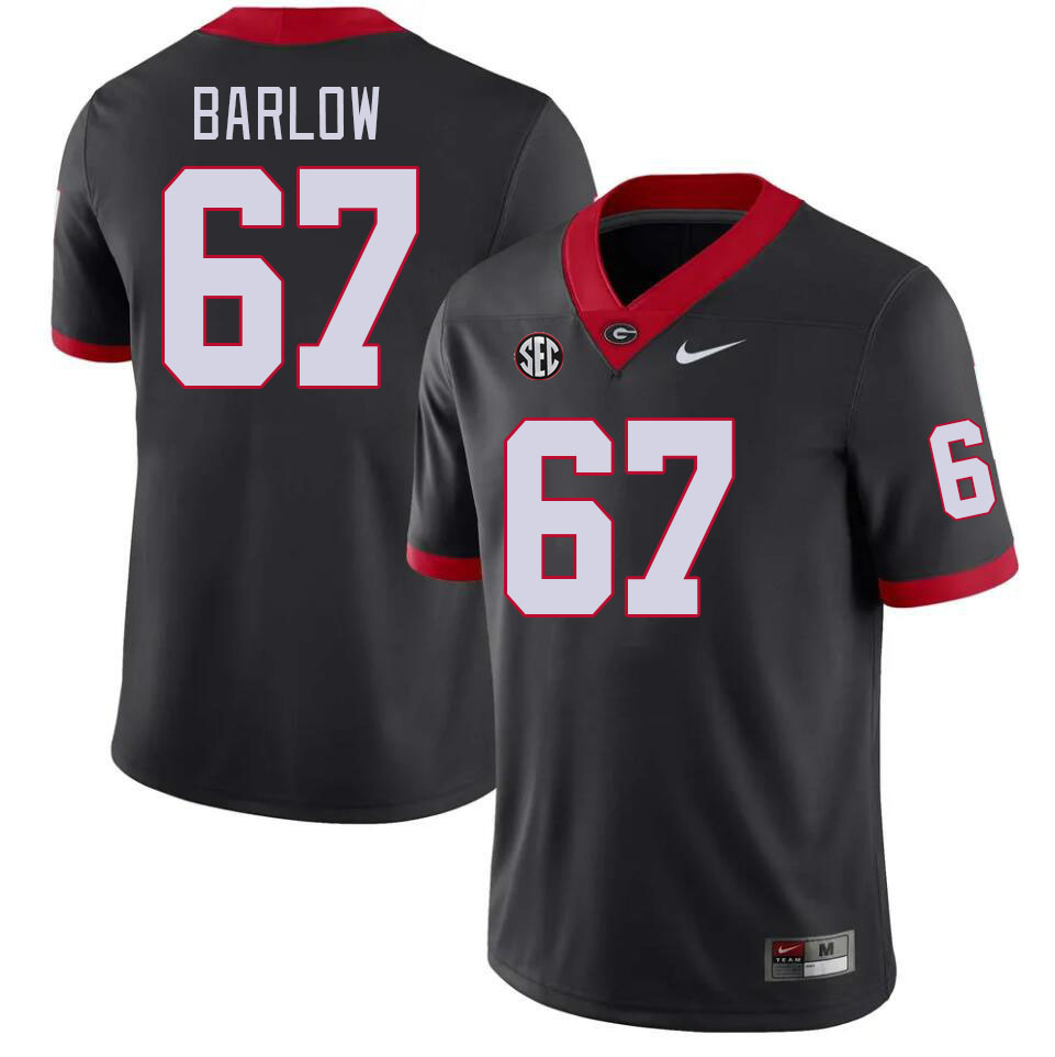 Men #67 Clinton Barlow Georgia Bulldogs College Football Jerseys Stitched-Black